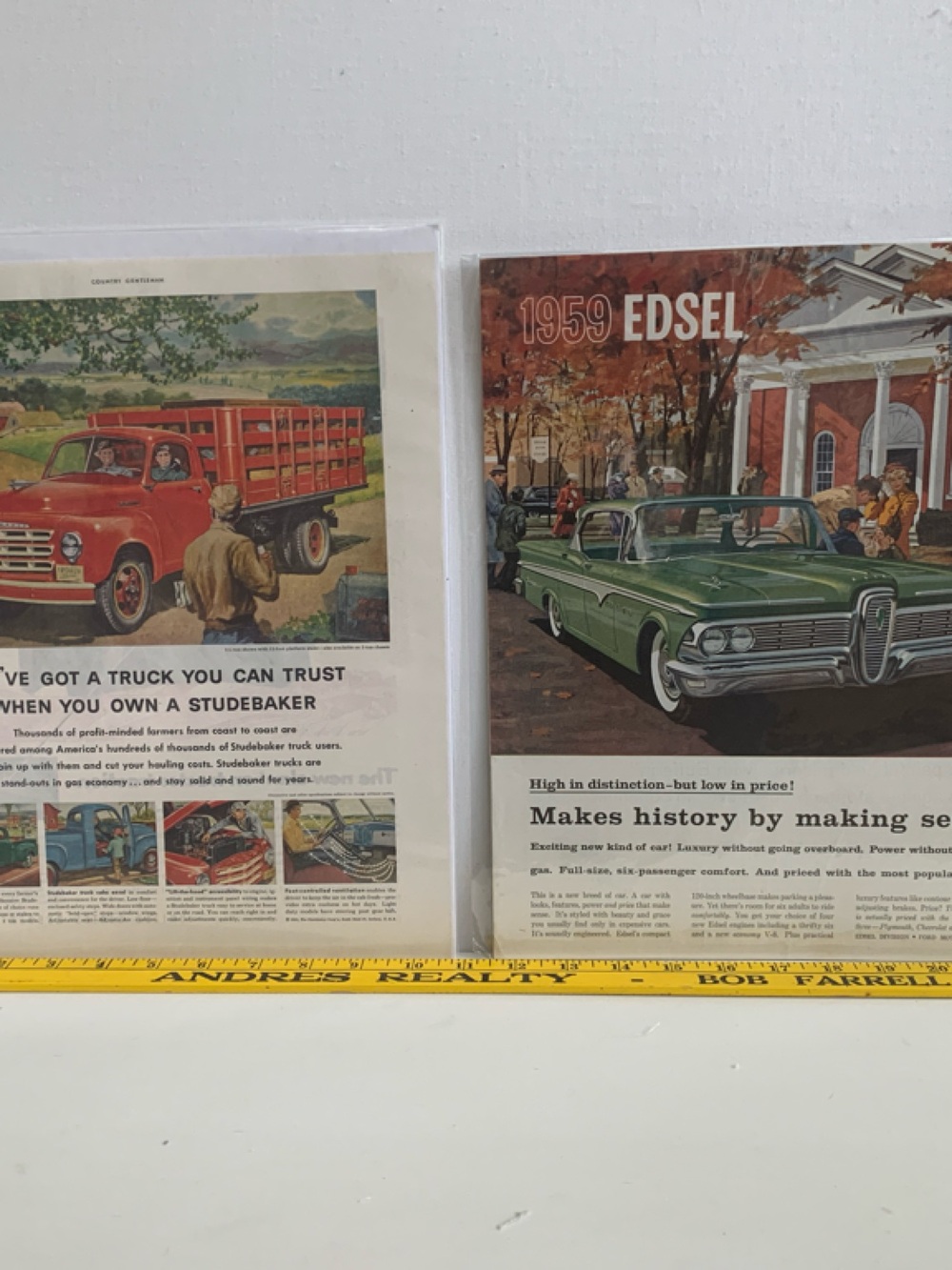 1959 Edsel Vintage Car Print - Green